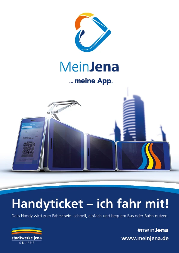 MeinJena-App Kampagne wirbt für neue Handyticket Funktion