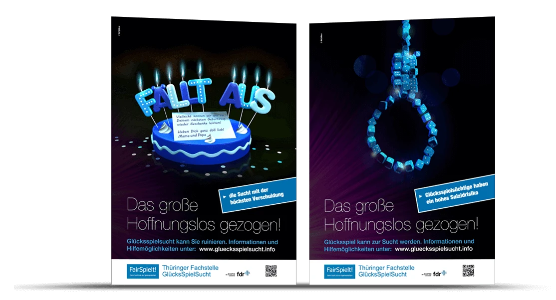 Werbewirkung am Beispiel der Plakatkampagne Glücksspielsucht.